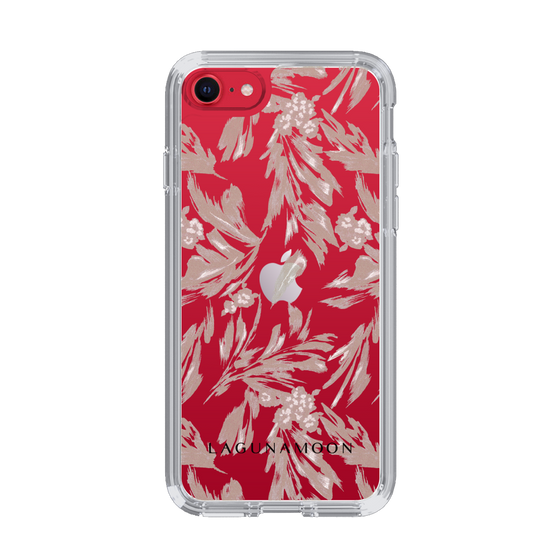 Slim Protection Case［ LAGUNAMOON - BotanicalJacquard - Clear×Beige ］