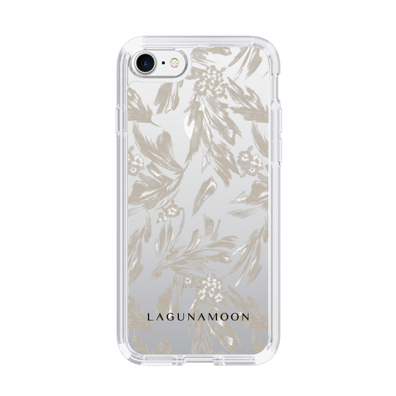 Slim Protection Case［ LAGUNAMOON - BotanicalJacquard - Clear×Beige ］