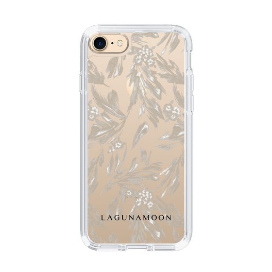 Slim Protection Case［ LAGUNAMOON - BotanicalJacquard - Clear×Beige ］