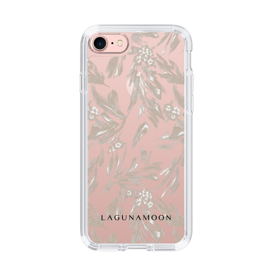 Slim Protection Case［ LAGUNAMOON - BotanicalJacquard - Clear×Beige ］