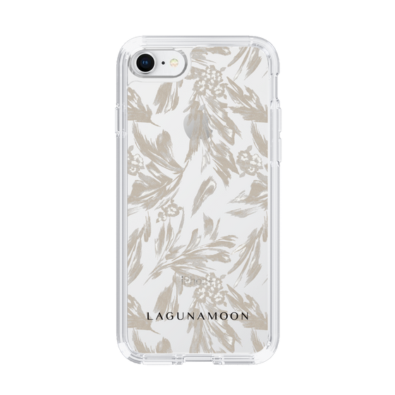 Slim Protection Case［ LAGUNAMOON - BotanicalJacquard - Clear×Beige ］