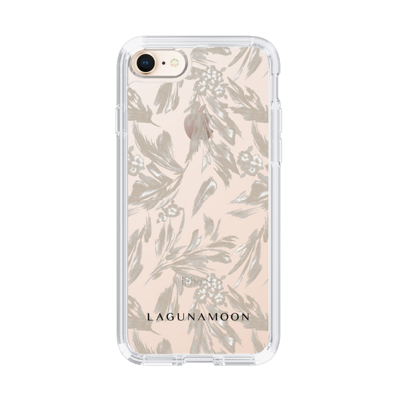 Slim Protection Case［ LAGUNAMOON - BotanicalJacquard - Clear×Beige ］
