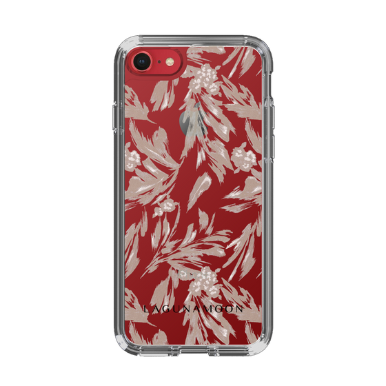 Slim Protection Case［ LAGUNAMOON - BotanicalJacquard - Clear×Beige ］