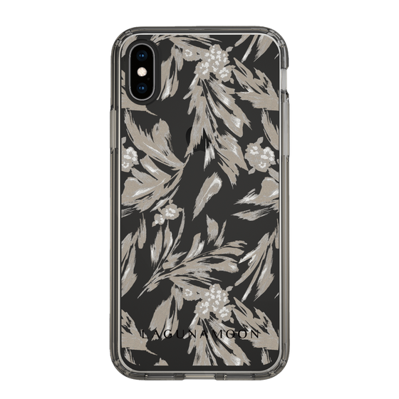 Slim Protection Case［ LAGUNAMOON - BotanicalJacquard - Clear×Beige ］