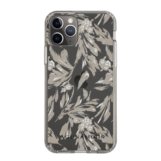 Slim Protection Case［ LAGUNAMOON - BotanicalJacquard - Clear×Beige ］