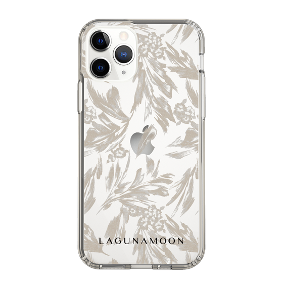 Slim Protection Case［ LAGUNAMOON - BotanicalJacquard - Clear×Beige ］