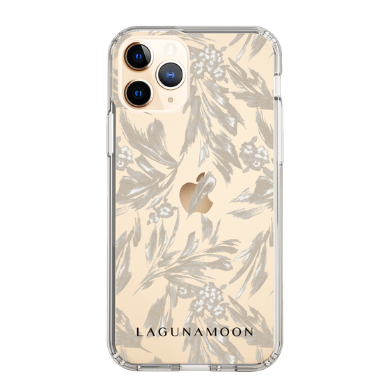 Slim Protection Case［ LAGUNAMOON - BotanicalJacquard - Clear×Beige ］