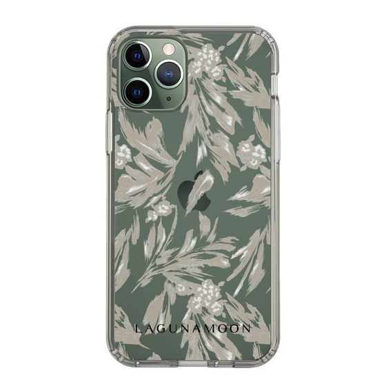 Slim Protection Case［ LAGUNAMOON - BotanicalJacquard - Clear×Beige ］