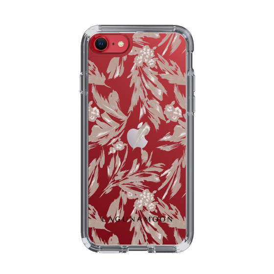 Slim Protection Case［ LAGUNAMOON - BotanicalJacquard - Clear×Beige ］