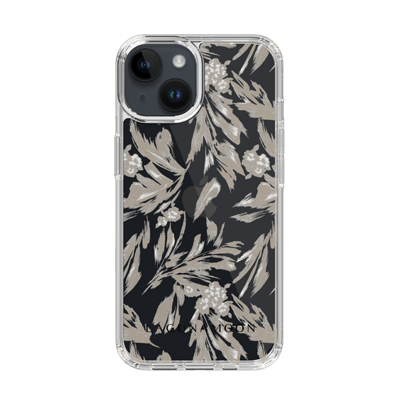 Slim Protection Case［ LAGUNAMOON - BotanicalJacquard - Clear×Beige ］