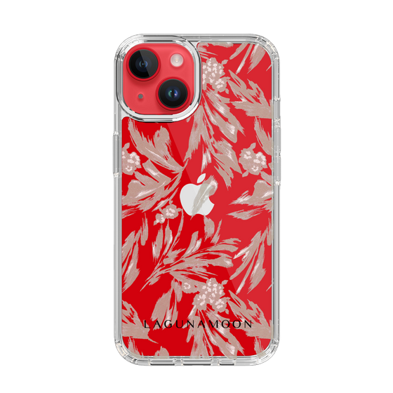 Slim Protection Case［ LAGUNAMOON - BotanicalJacquard - Clear×Beige ］