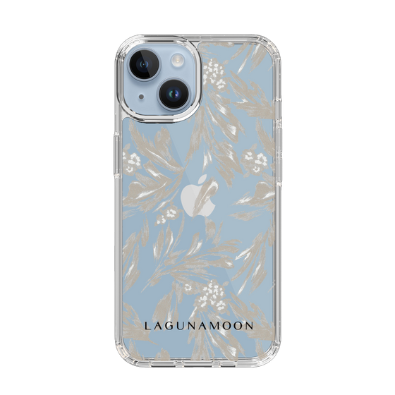 Slim Protection Case［ LAGUNAMOON - BotanicalJacquard - Clear×Beige ］