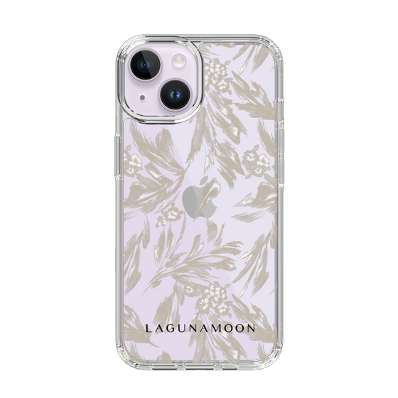 Slim Protection Case［ LAGUNAMOON - BotanicalJacquard - Clear×Beige ］