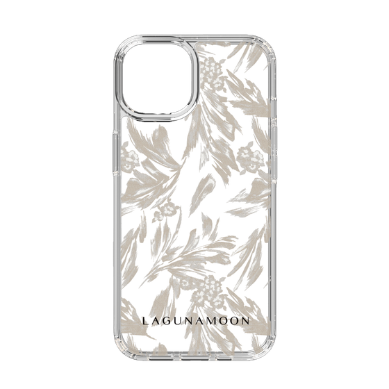 Slim Protection Case［ LAGUNAMOON - BotanicalJacquard - Clear×Beige ］