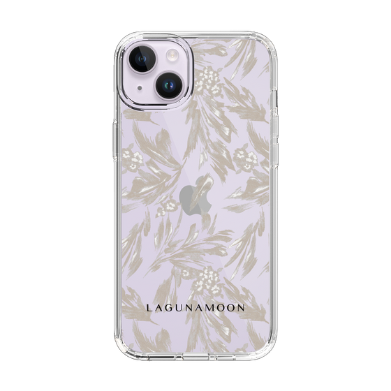 Slim Protection Case［ LAGUNAMOON - BotanicalJacquard - Clear×Beige ］