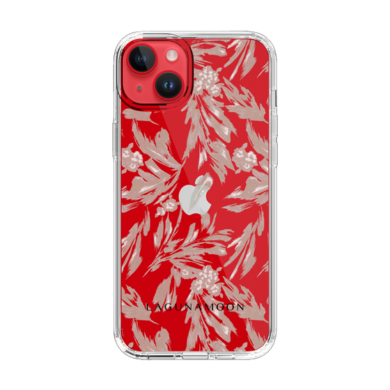 Slim Protection Case［ LAGUNAMOON - BotanicalJacquard - Clear×Beige ］