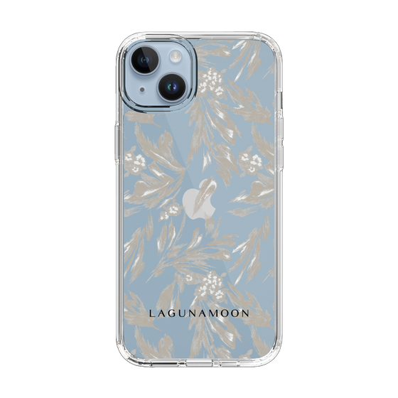 Slim Protection Case［ LAGUNAMOON - BotanicalJacquard - Clear×Beige ］