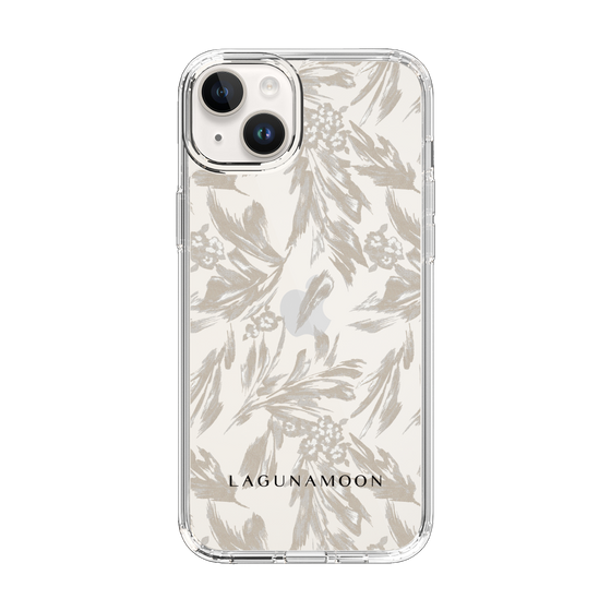 Slim Protection Case［ LAGUNAMOON - BotanicalJacquard - Clear×Beige ］