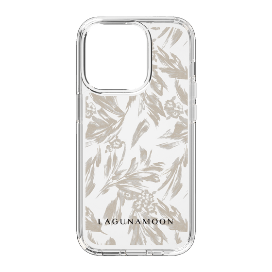Slim Protection Case［ LAGUNAMOON - BotanicalJacquard - Clear×Beige ］