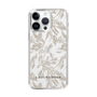 Slim Protection Case［ LAGUNAMOON - BotanicalJacquard - Clear×Beige ］