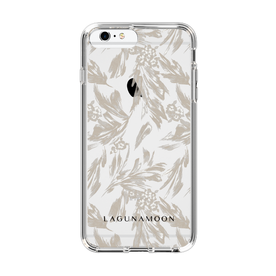 Slim Protection Case［ LAGUNAMOON - BotanicalJacquard - Clear×Beige ］