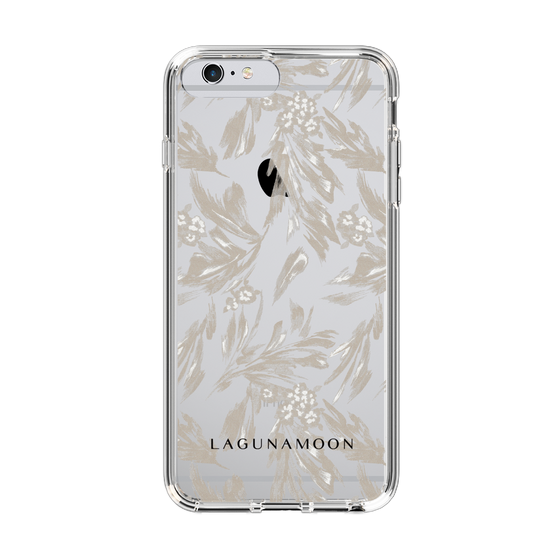 Slim Protection Case［ LAGUNAMOON - BotanicalJacquard - Clear×Beige ］