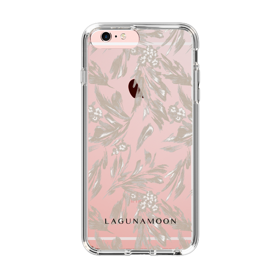 Slim Protection Case［ LAGUNAMOON - BotanicalJacquard - Clear×Beige ］