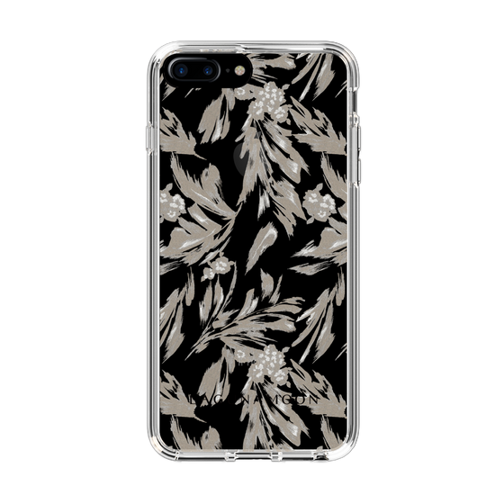Slim Protection Case［ LAGUNAMOON - BotanicalJacquard - Clear×Beige ］
