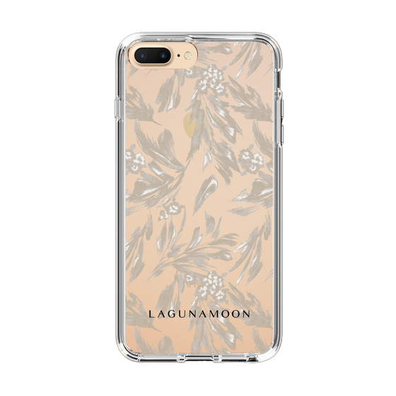 Slim Protection Case［ LAGUNAMOON - BotanicalJacquard - Clear×Beige ］