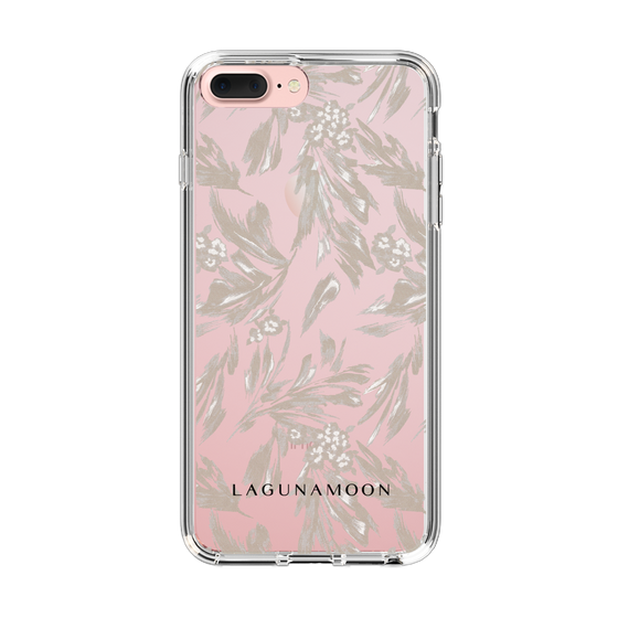 Slim Protection Case［ LAGUNAMOON - BotanicalJacquard - Clear×Beige ］
