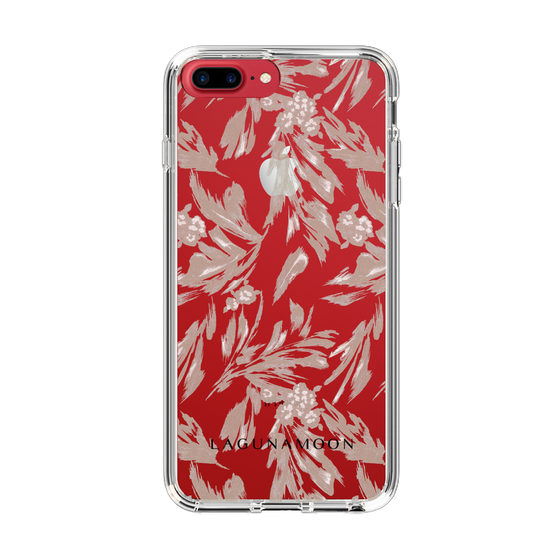 Slim Protection Case［ LAGUNAMOON - BotanicalJacquard - Clear×Beige ］