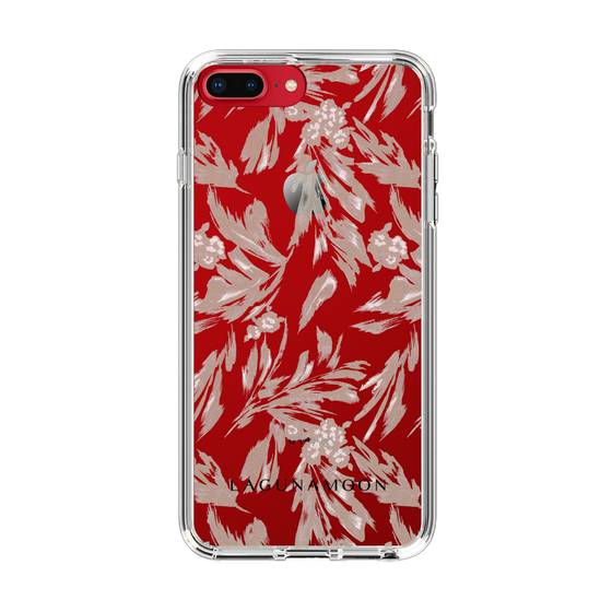 Slim Protection Case［ LAGUNAMOON - BotanicalJacquard - Clear×Beige ］