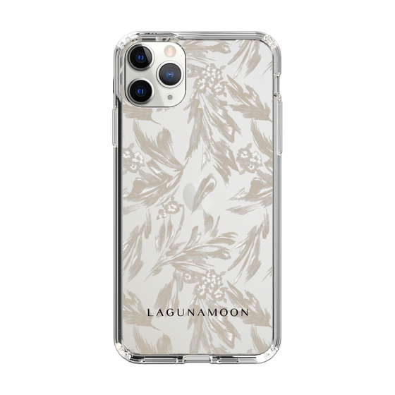 Slim Protection Case［ LAGUNAMOON - BotanicalJacquard - Clear×Beige ］