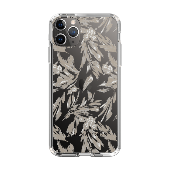 Slim Protection Case［ LAGUNAMOON - BotanicalJacquard - Clear×Beige ］