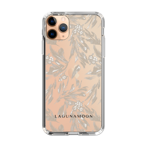 Slim Protection Case［ LAGUNAMOON - BotanicalJacquard - Clear×Beige ］