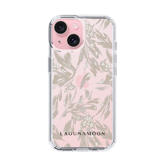 Slim Protection Case［ LAGUNAMOON - BotanicalJacquard - Clear×Beige ］