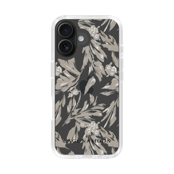 Slim Protection Case［ LAGUNAMOON - BotanicalJacquard - Clear×Beige ］