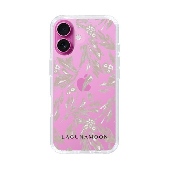 Slim Protection Case［ LAGUNAMOON - BotanicalJacquard - Clear×Beige ］