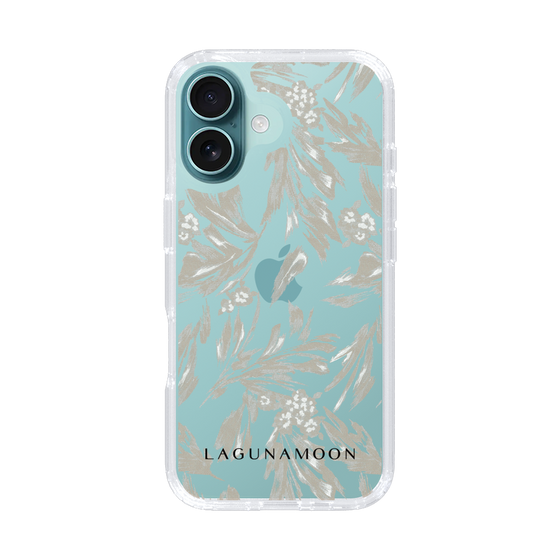 Slim Protection Case［ LAGUNAMOON - BotanicalJacquard - Clear×Beige ］