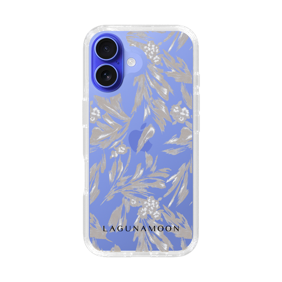 Slim Protection Case［ LAGUNAMOON - BotanicalJacquard - Clear×Beige ］