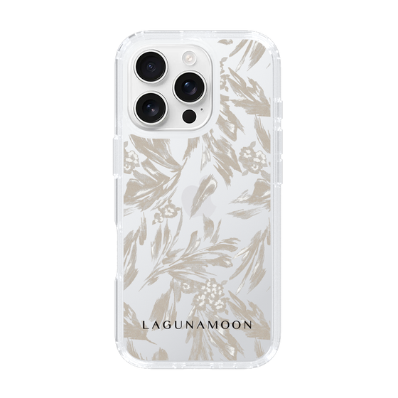 Slim Protection Case［ LAGUNAMOON - BotanicalJacquard - Clear×Beige ］