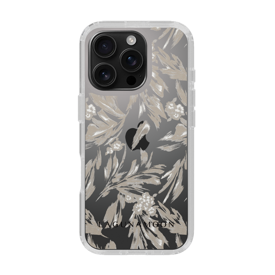 Slim Protection Case［ LAGUNAMOON - BotanicalJacquard - Clear×Beige ］