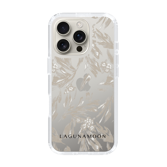 Slim Protection Case［ LAGUNAMOON - BotanicalJacquard - Clear×Beige ］