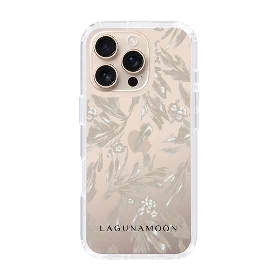 Slim Protection Case［ LAGUNAMOON - BotanicalJacquard - Clear×Beige ］
