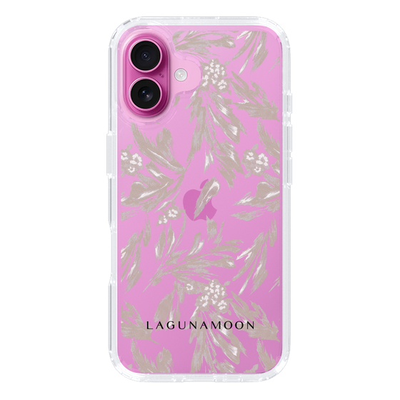 Slim Protection Case［ LAGUNAMOON - BotanicalJacquard - Clear×Beige ］