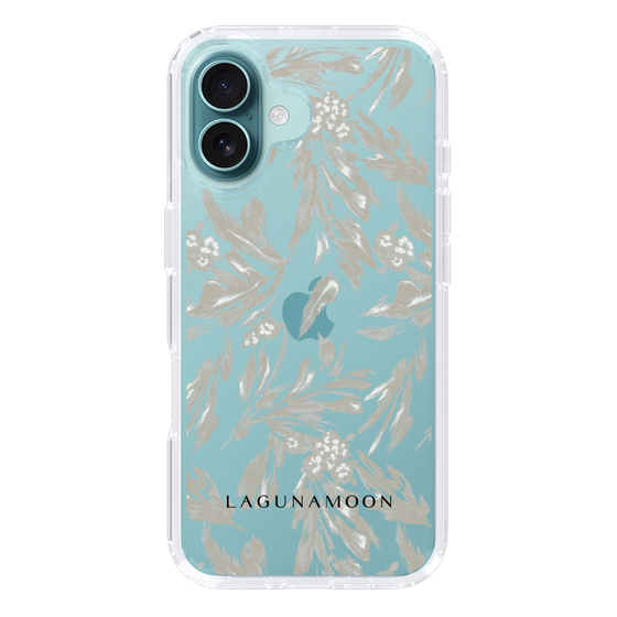 Slim Protection Case［ LAGUNAMOON - BotanicalJacquard - Clear×Beige ］