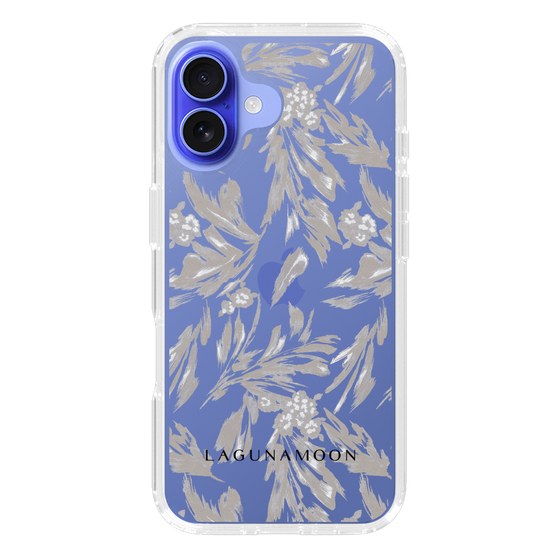 Slim Protection Case［ LAGUNAMOON - BotanicalJacquard - Clear×Beige ］
