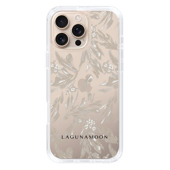 Slim Protection Case［ LAGUNAMOON - BotanicalJacquard - Clear×Beige ］