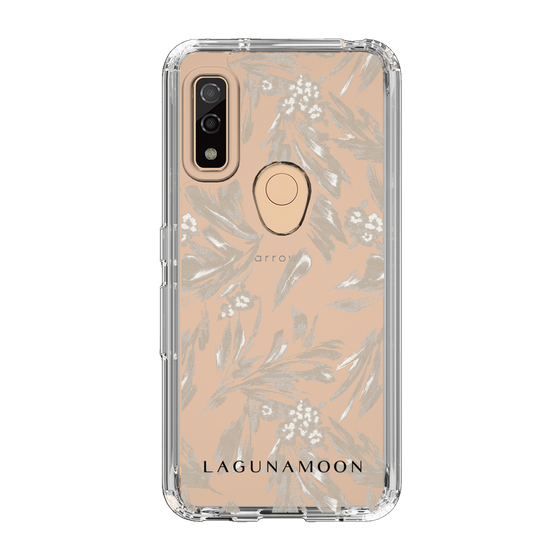 Slim Protection Case［ LAGUNAMOON - BotanicalJacquard - Clear×Beige ］