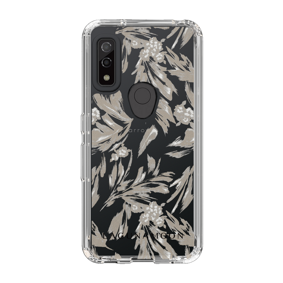 Slim Protection Case［ LAGUNAMOON - BotanicalJacquard - Clear×Beige ］